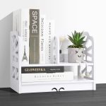 YGYQZ Small Bookshelf for Desktop Storage, Mini Cute Office Desk Shelves White Versatility Organizers for Women, Kids